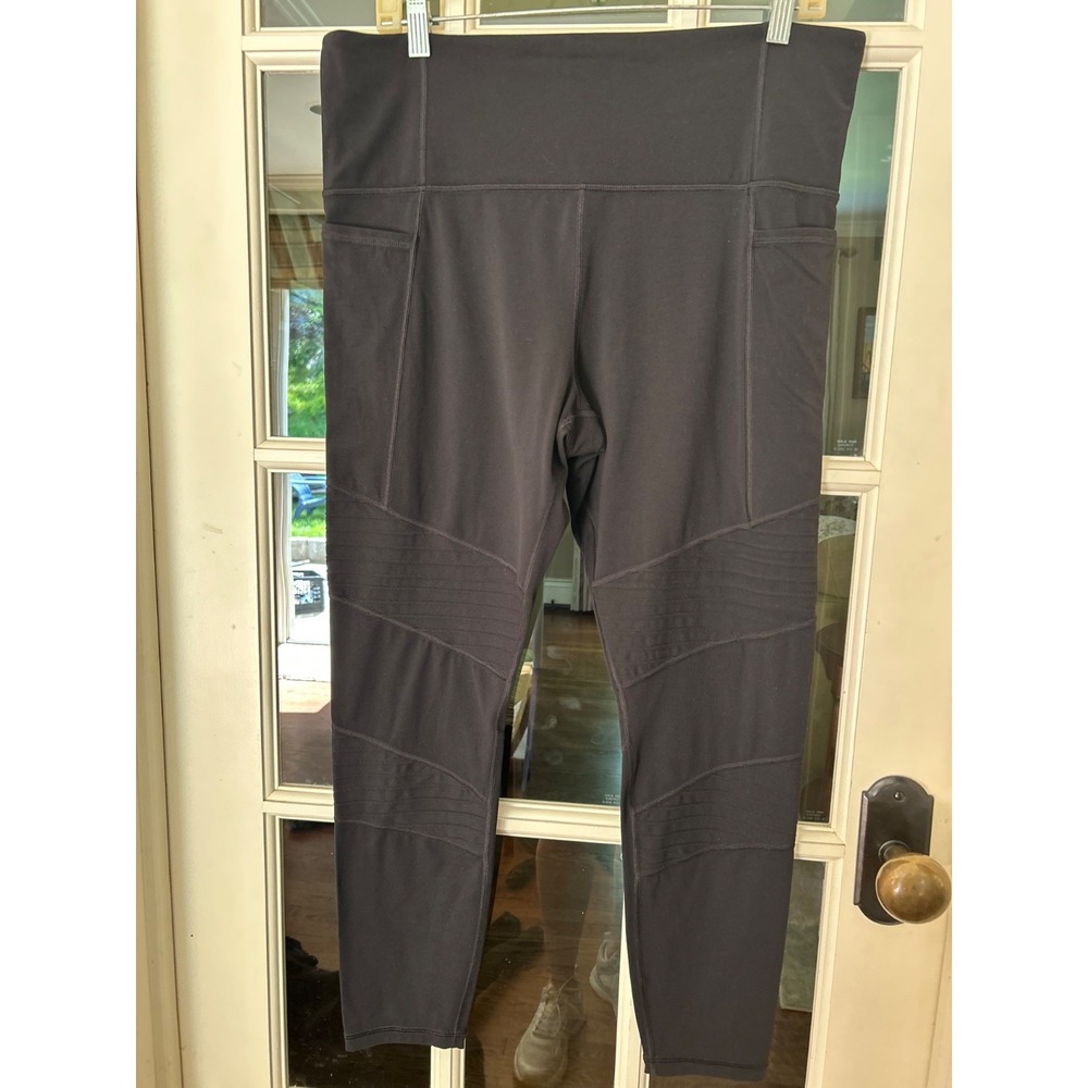 Athleta Inclination Moto Tight Black Yoga Leggings XL - Picture 2 of 7